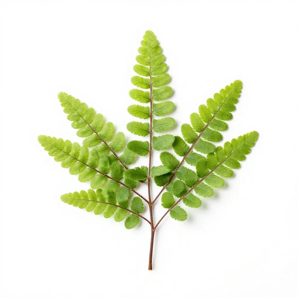 Maidenhair fern isolated on a white background
