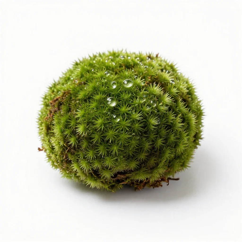 Moss ball isolated on a white background