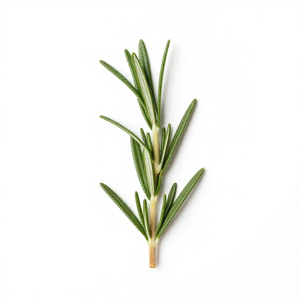Rosemary sprig isolated on a white background