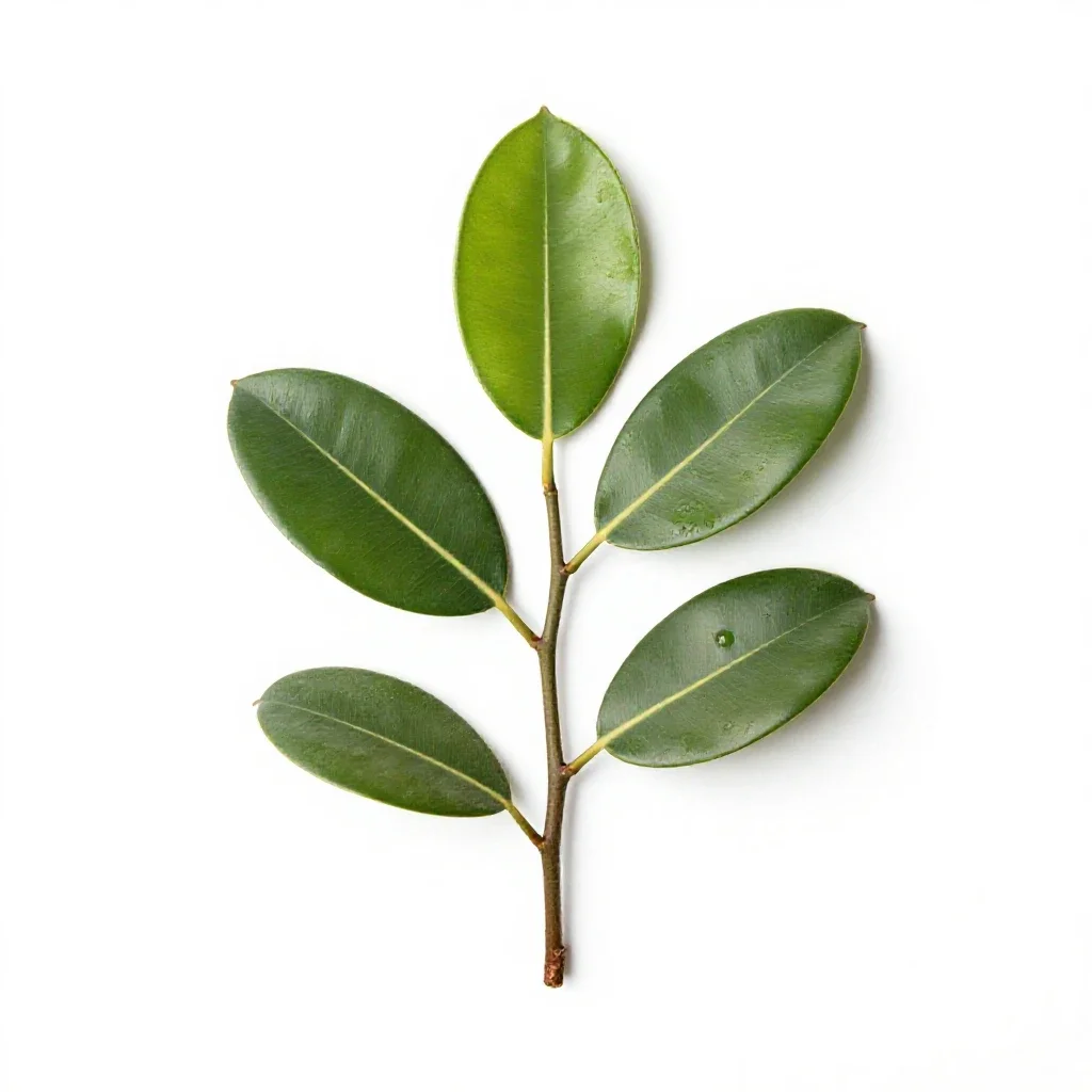 Rubber plant isolated on a white background
