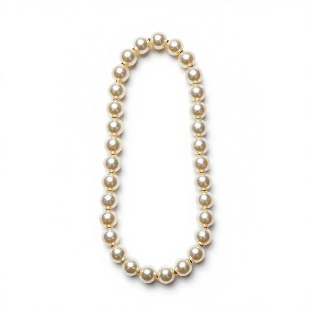 String of pearls trailing isolated on a white background