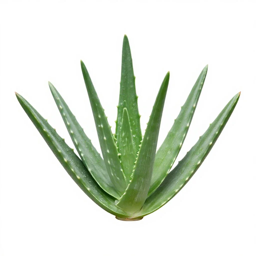 Aloe vera rosette isolated on a white background