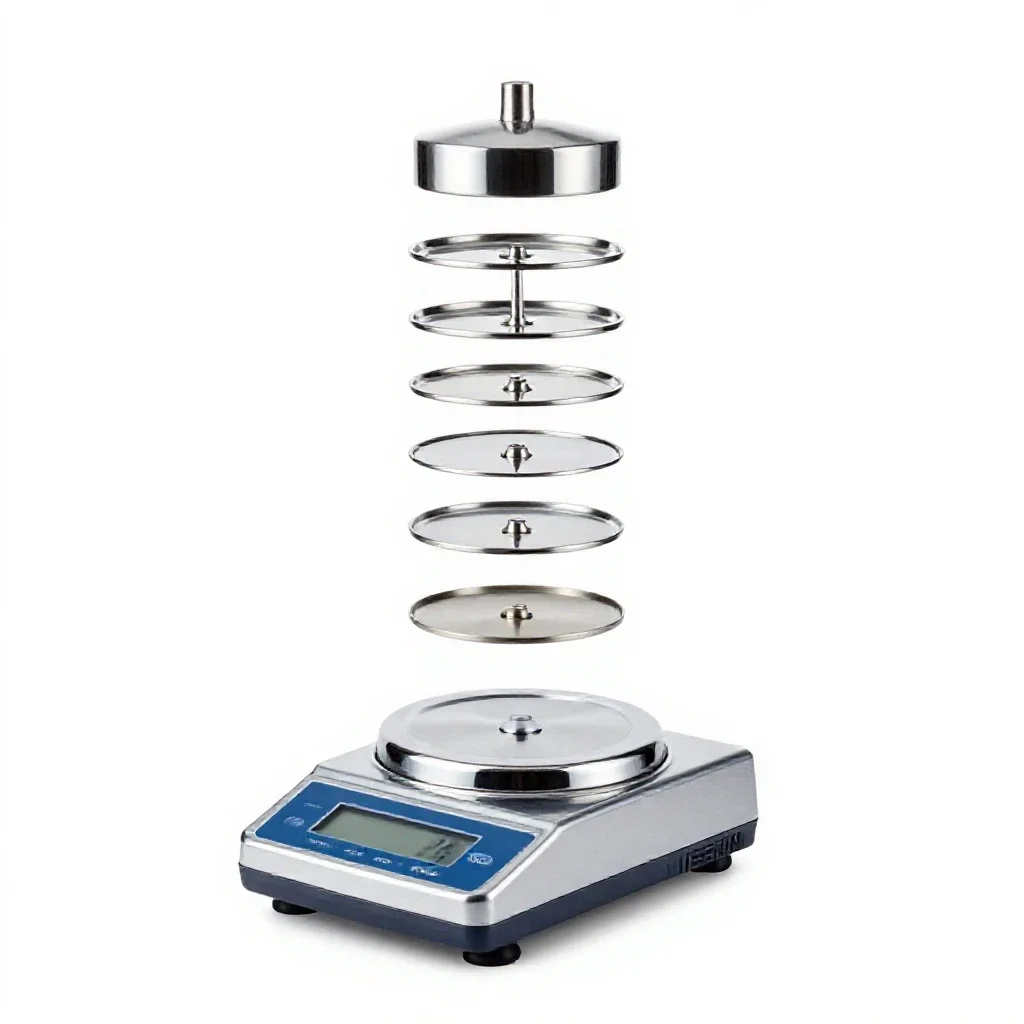 Analytical balance isolated on a white background
