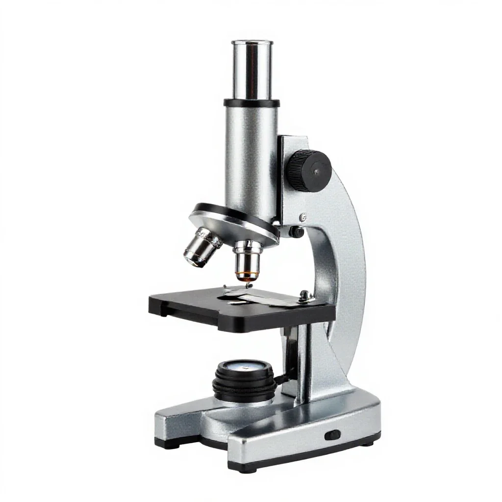 Compound microscope isolated on a white background
