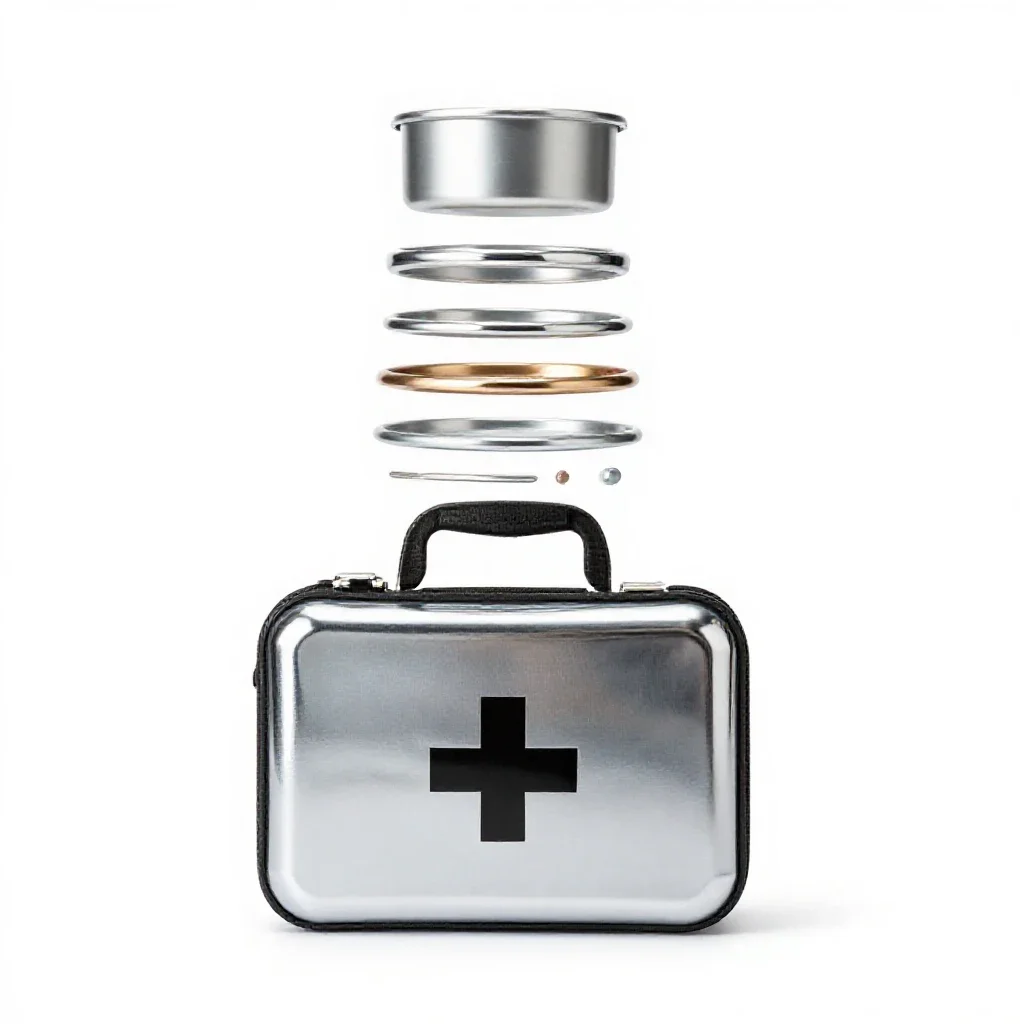 First aid kit isolated on a white background