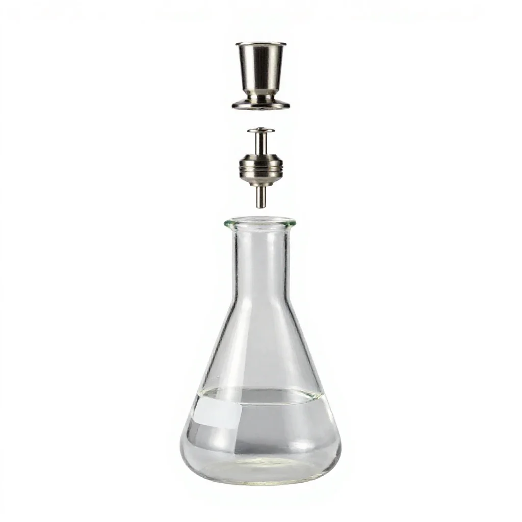 Laboratory flask isolated on a white background