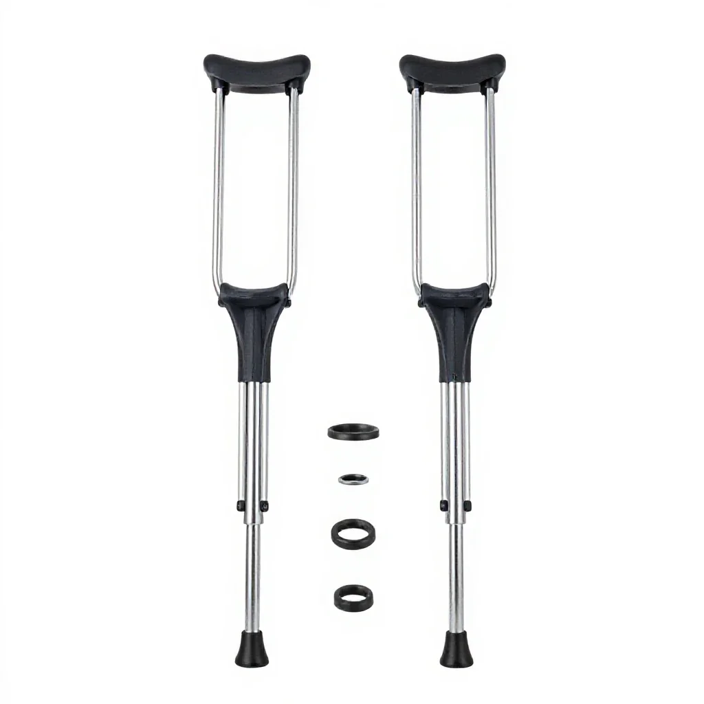 Pair of forearm crutches isolated on a white background