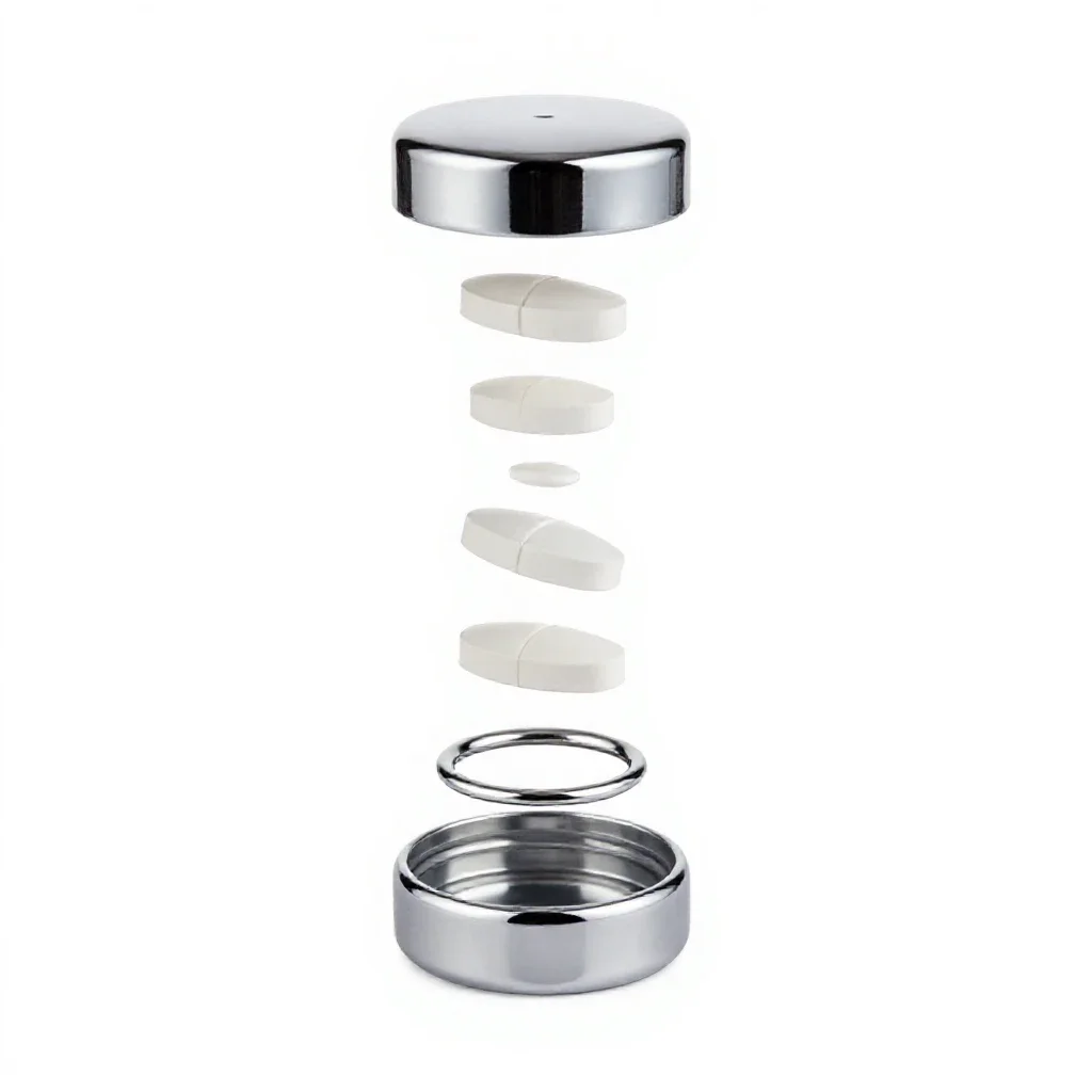 Pill organiser isolated on a white background