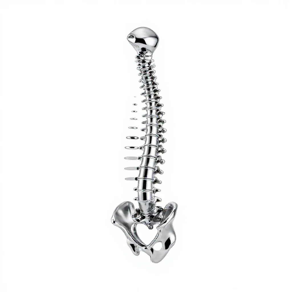 Spine anatomical model isolated on a white background