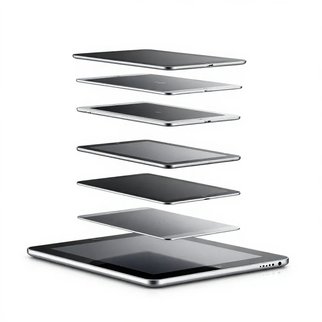 Data slate tablet isolated on a white background