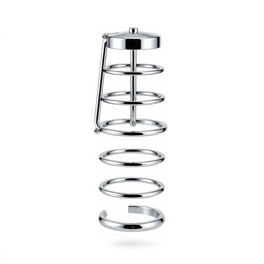 Landing strut assembly isolated on a white background