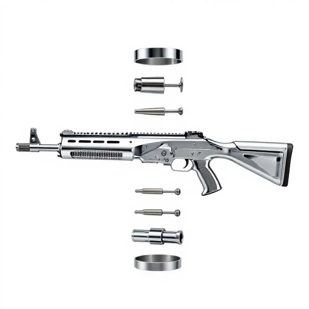 Modular plasma rifle isolated on a white background