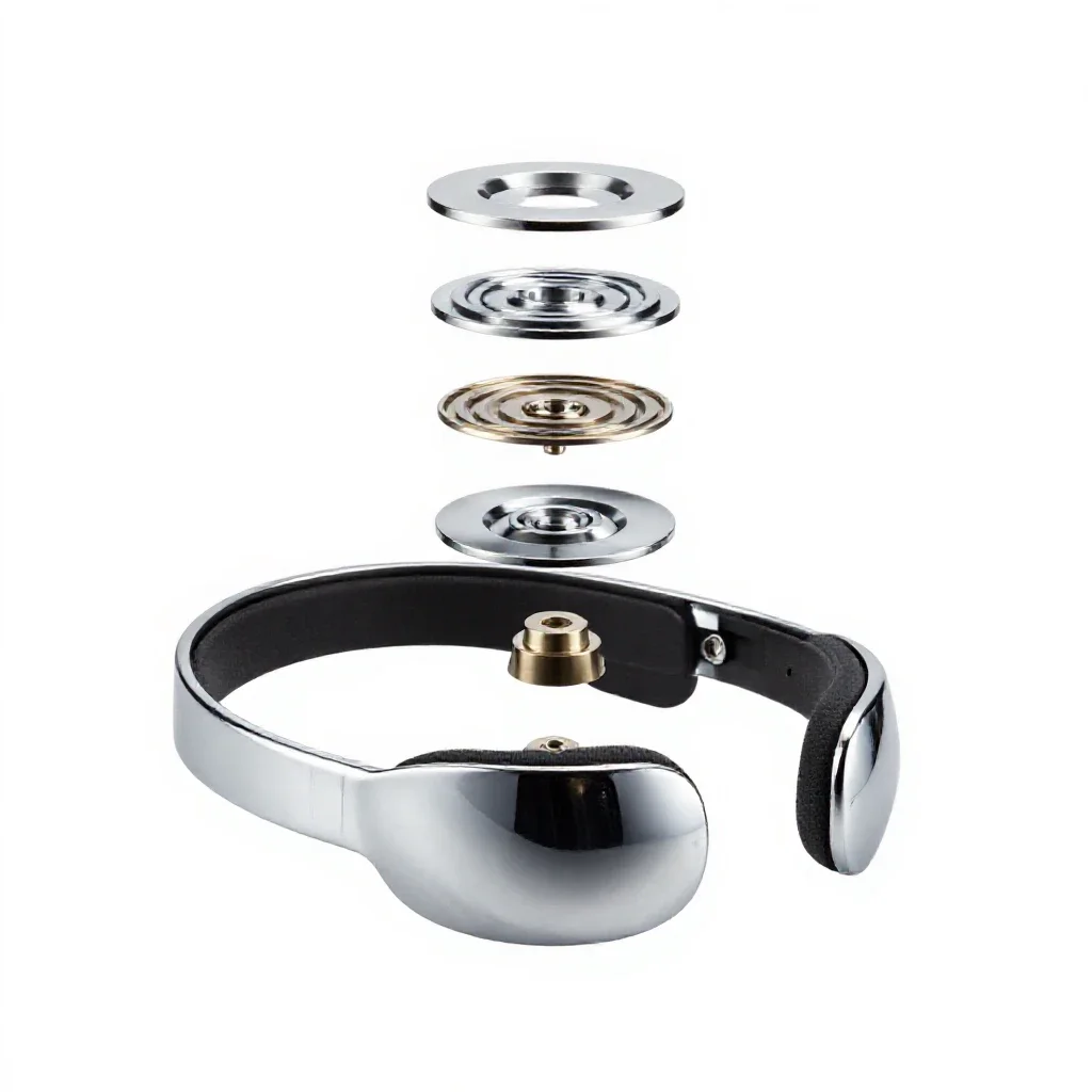 Neural interface headset isolated on a white background