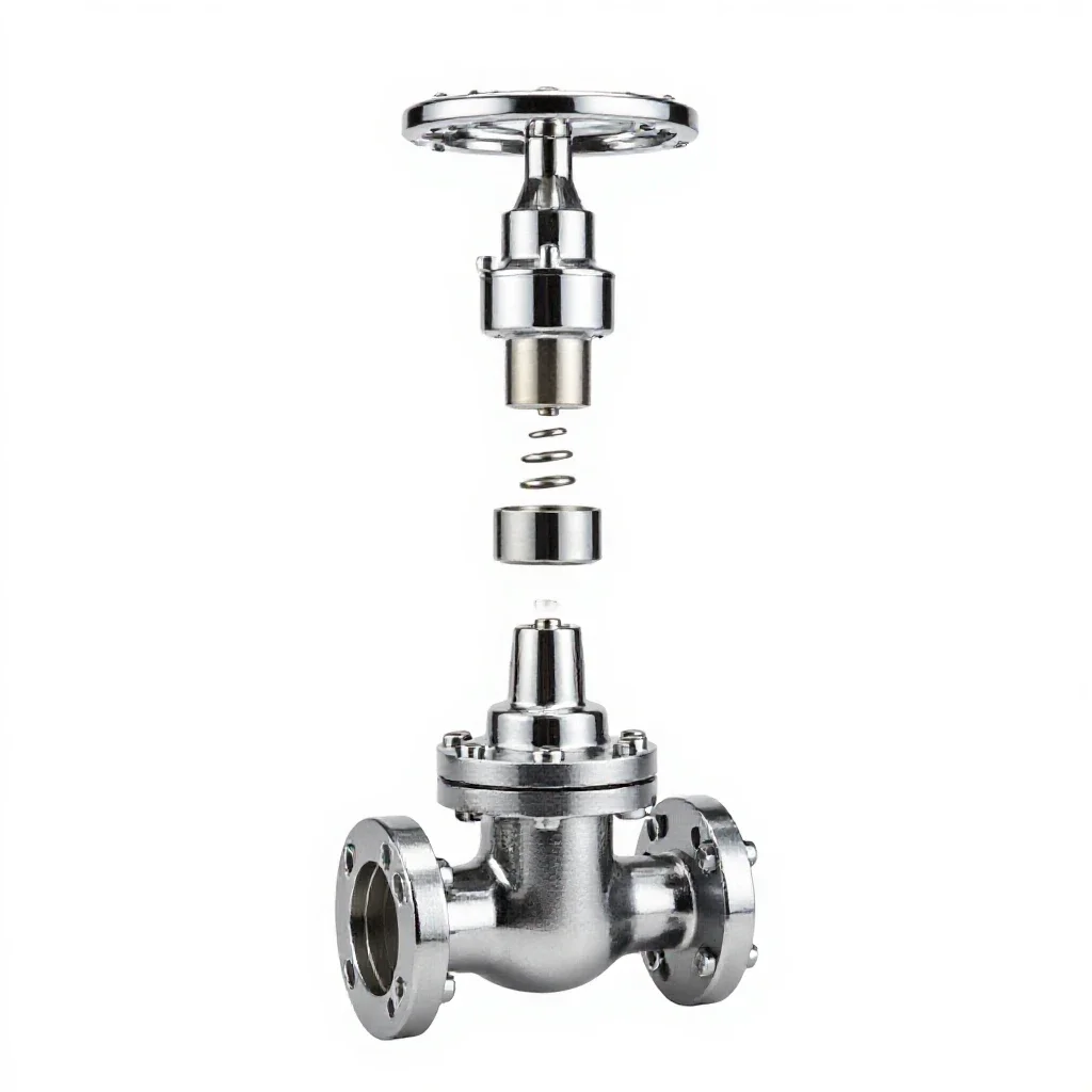 Reactor coolant valve isolated on a white background