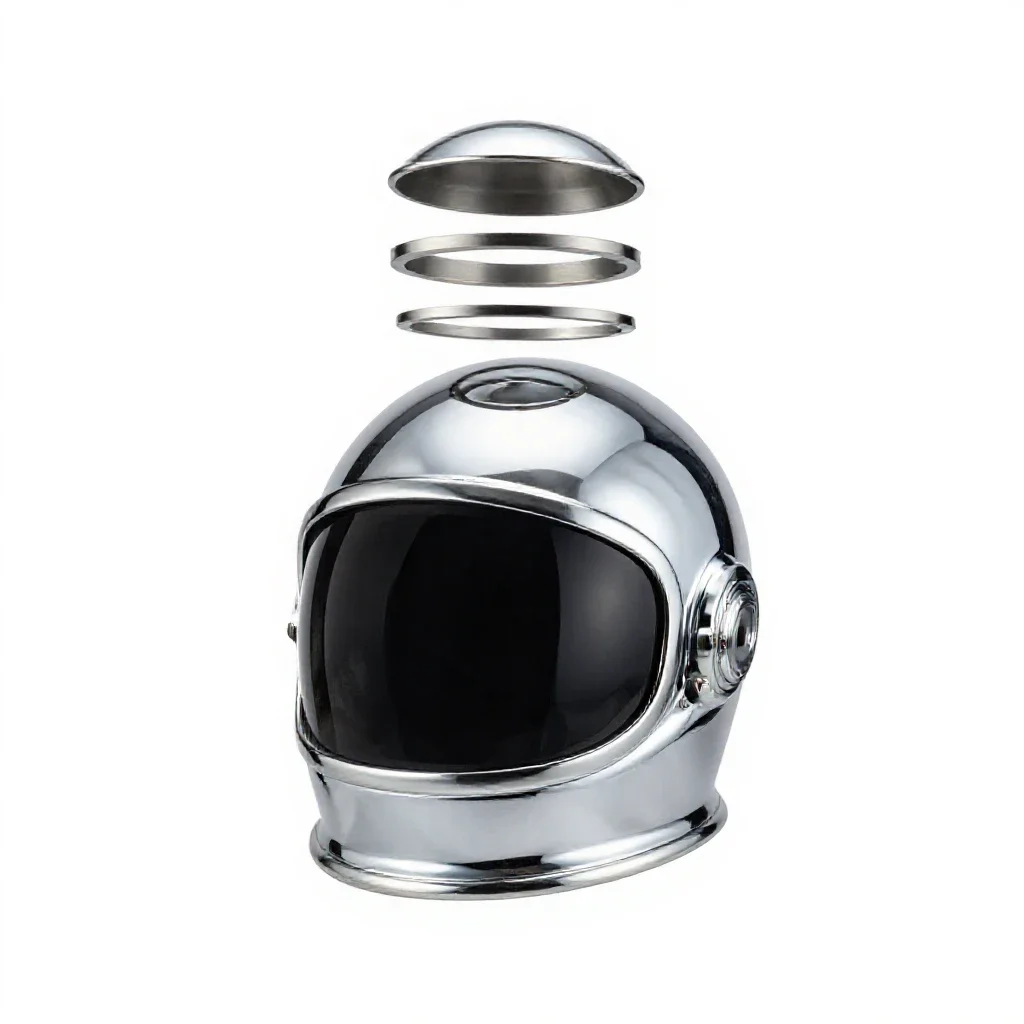 Space helmet isolated on a white background