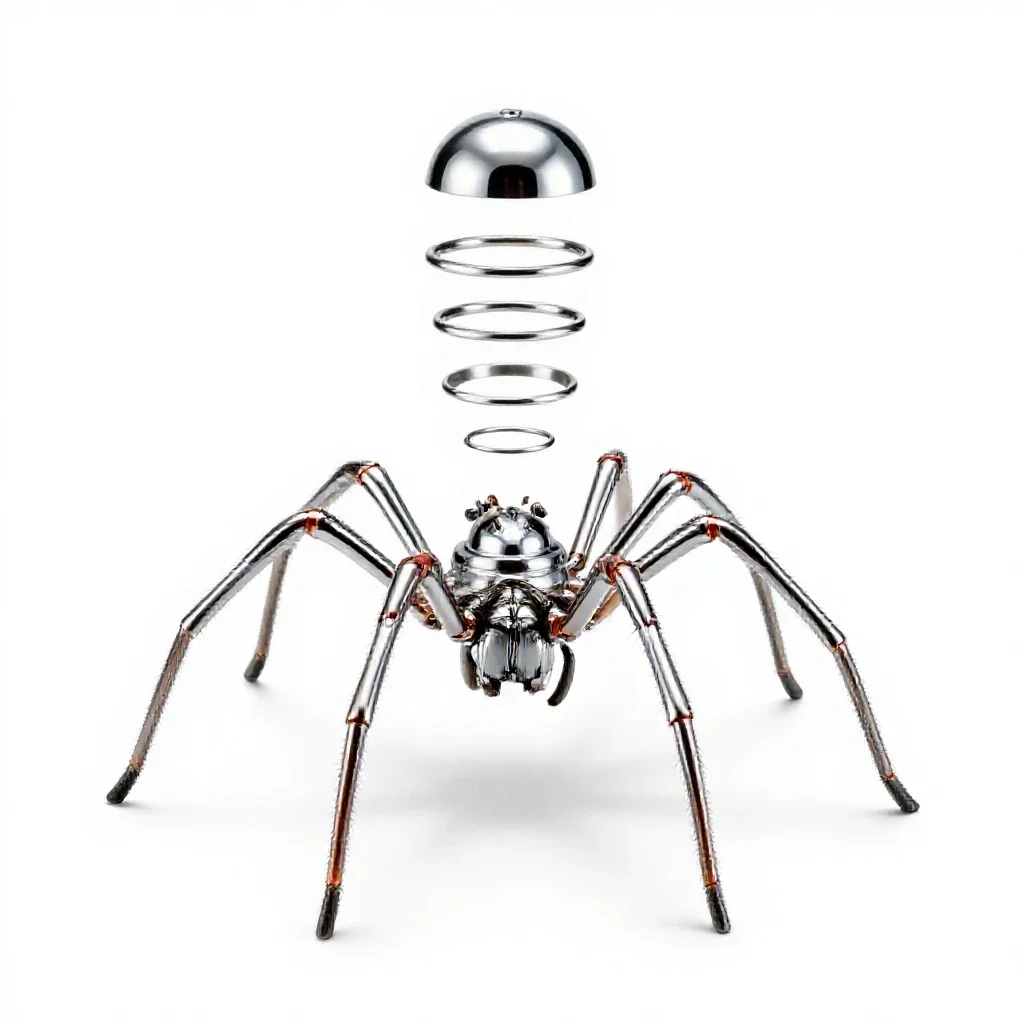 Spider walker probe isolated on a white background