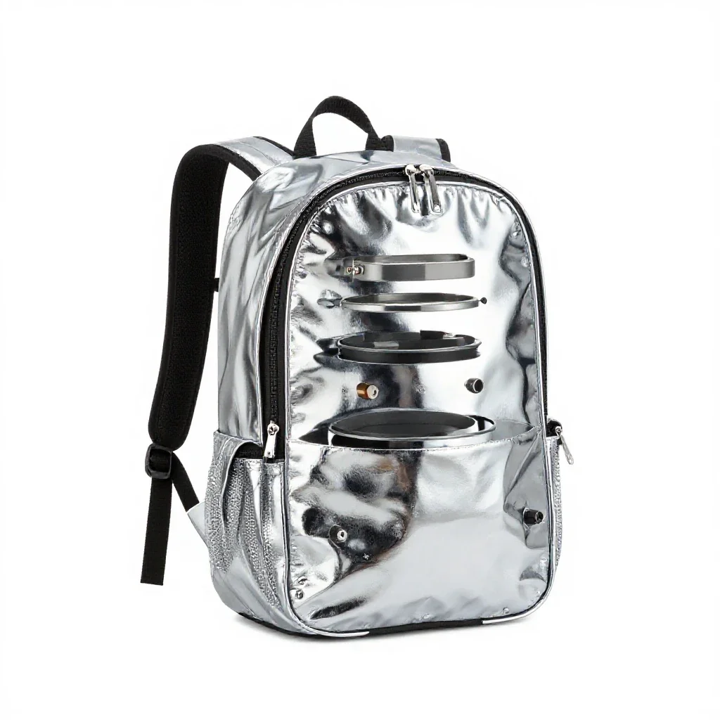 EVA suit backpack isolated on a white background