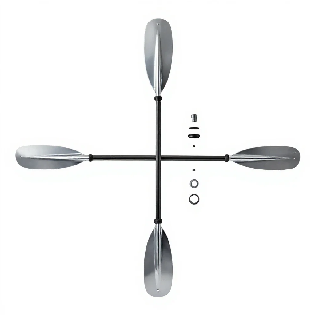 Kayak paddle isolated on a white background