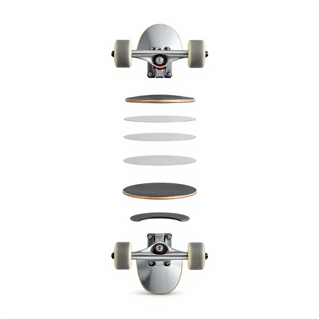 Longboard isolated on a white background