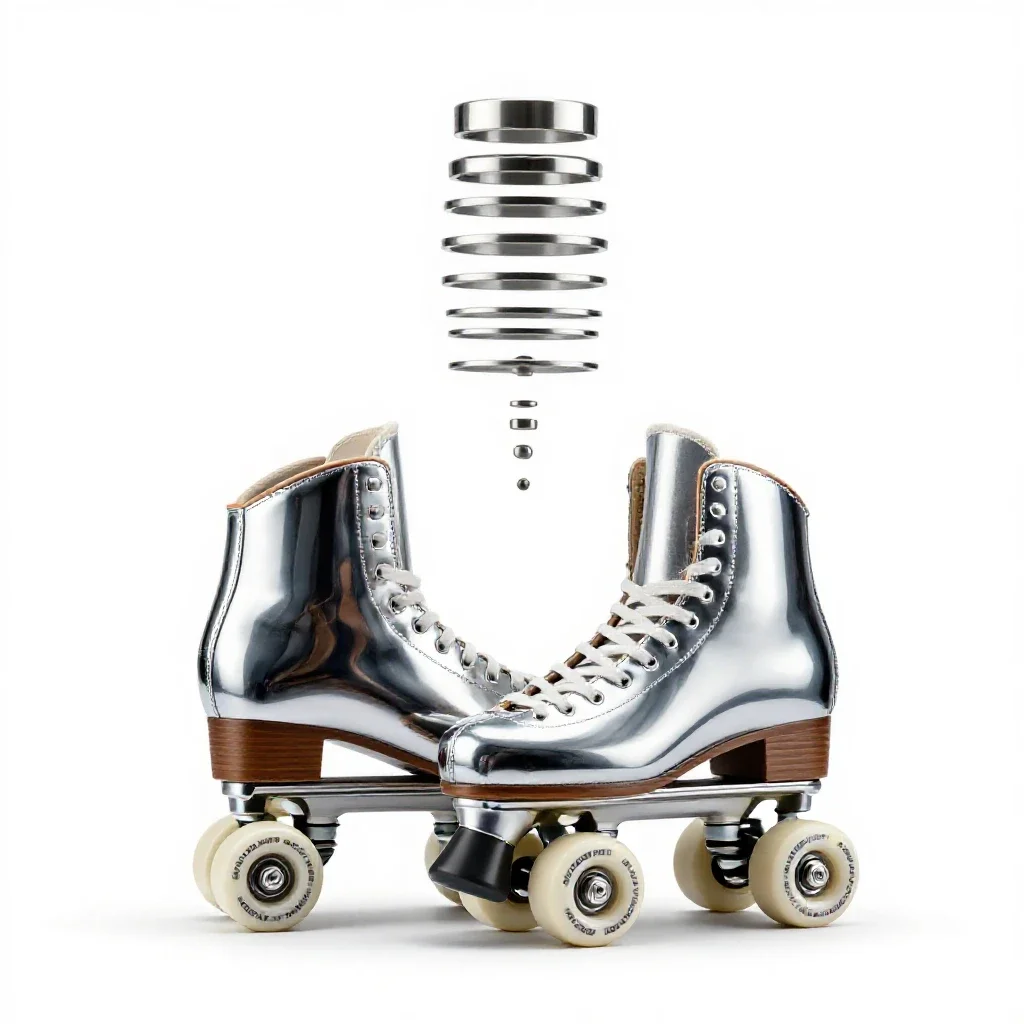 Pair of roller skates isolated on a white background