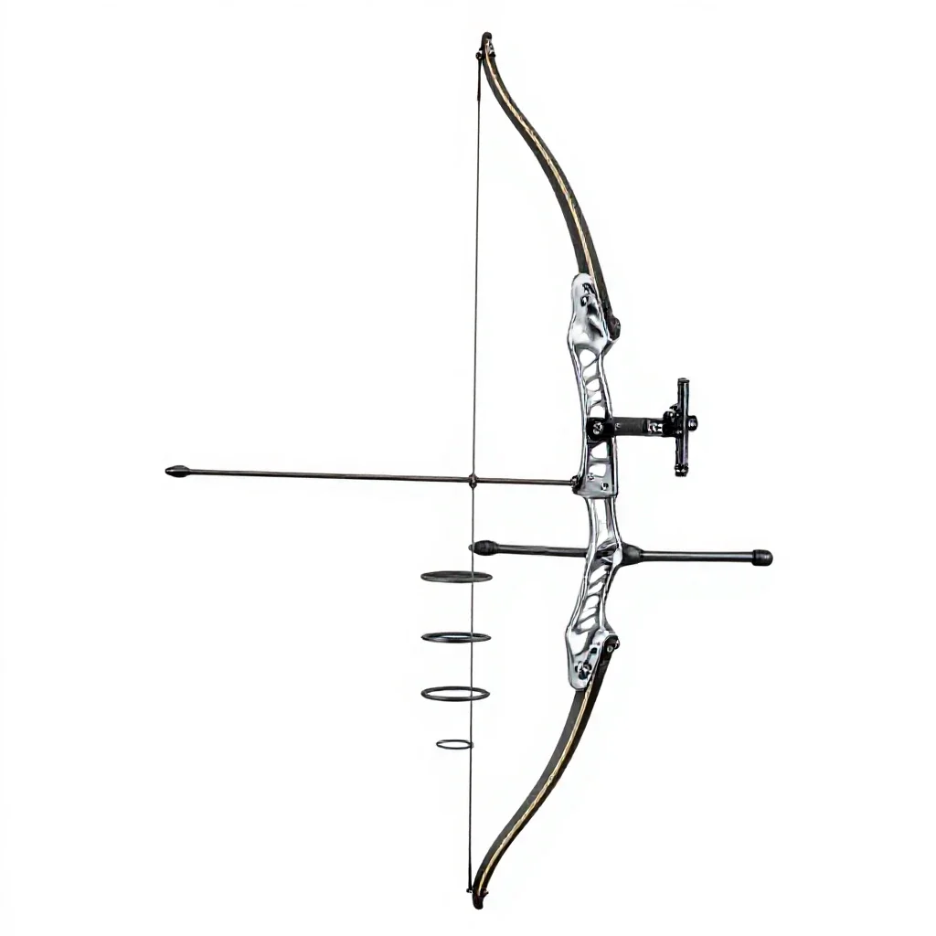 Archery recurve bow isolated on a white background
