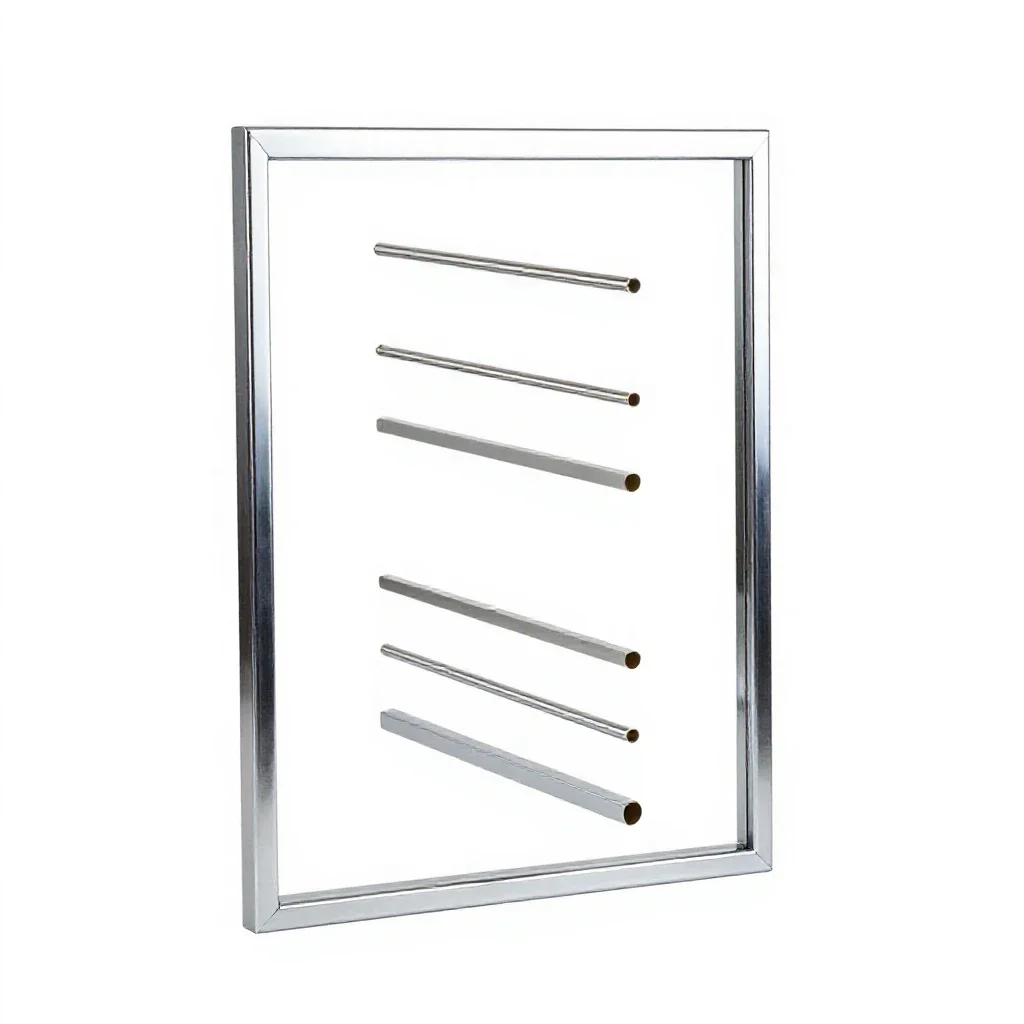 Canvas stretcher frame isolated on a white background