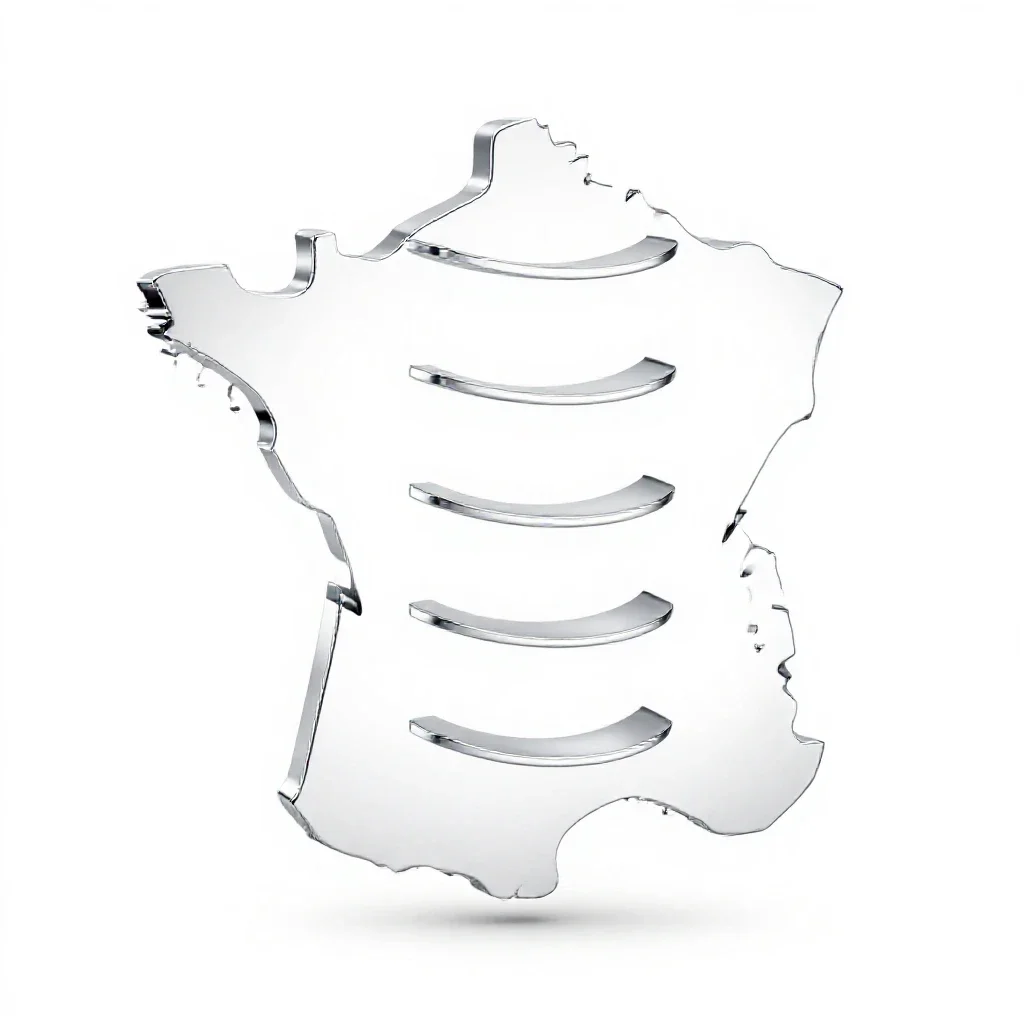 French curve template isolated on a white background