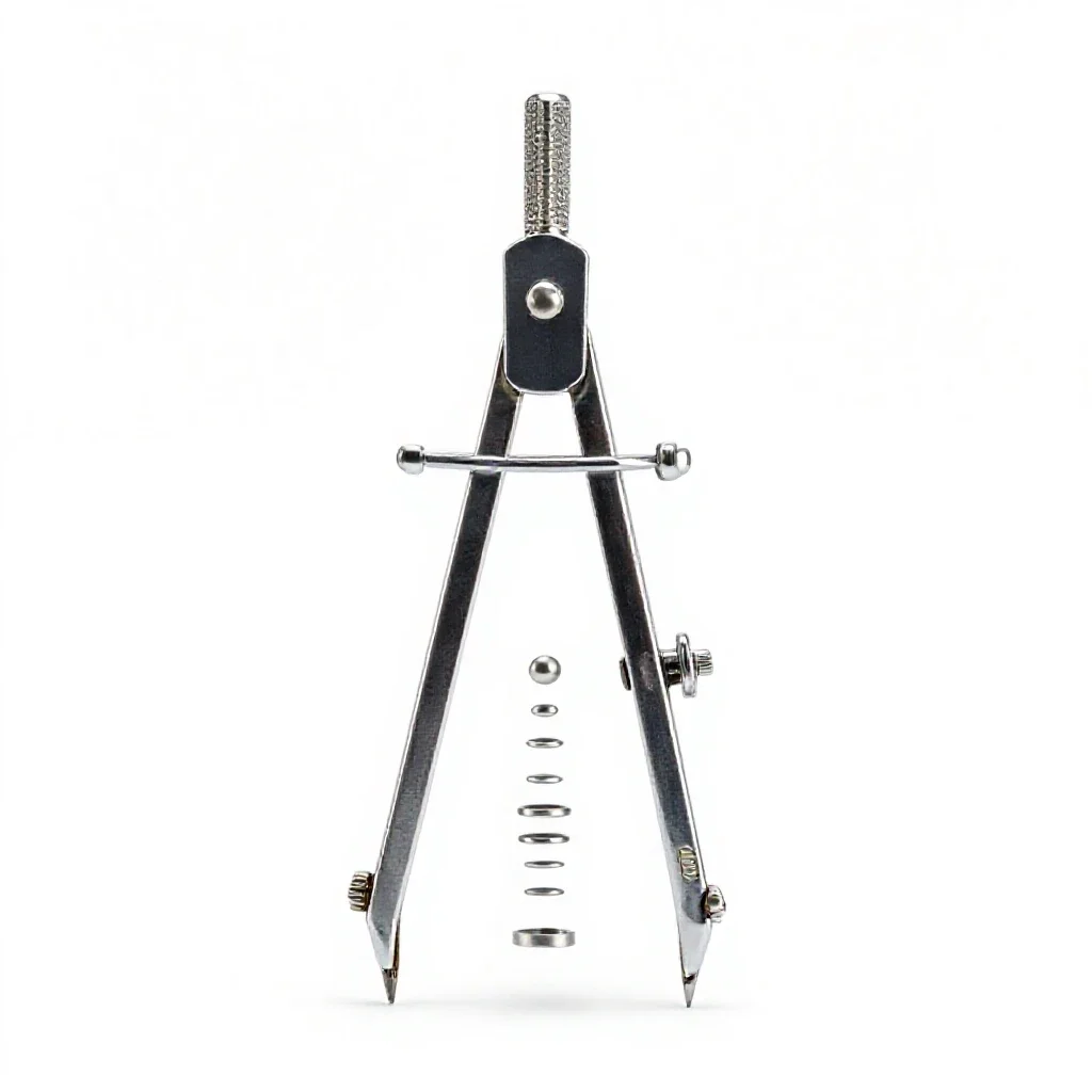 Pair of compasses isolated on a white background