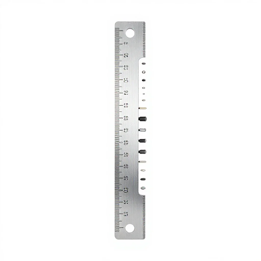 Wooden ruler isolated on a white background