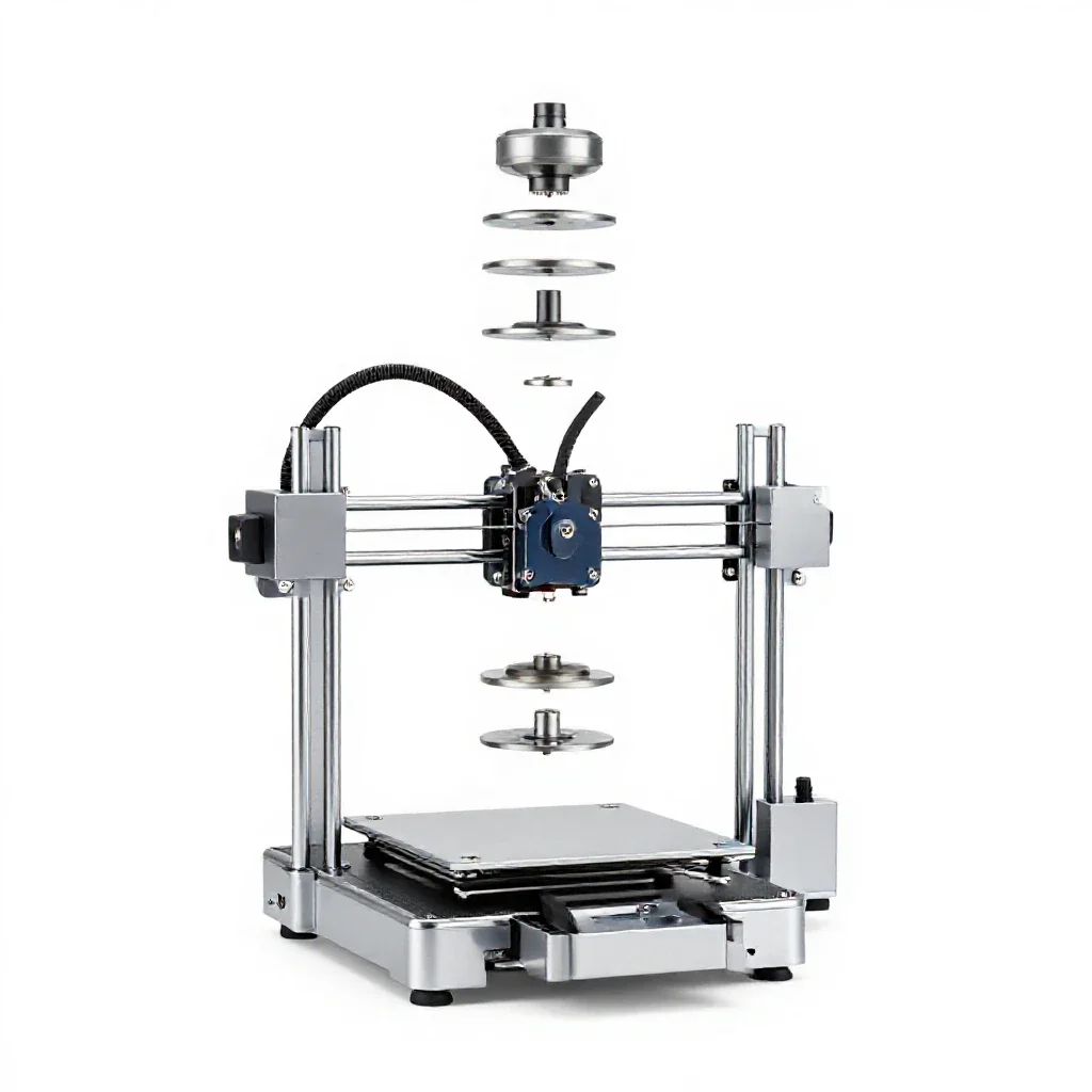 3d printer isolated on a white background