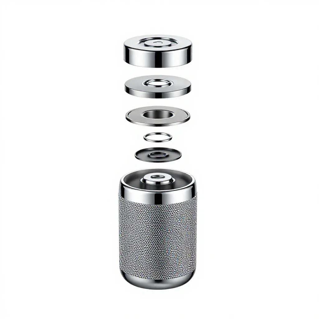 Portable bluetooth speaker isolated on a white background
