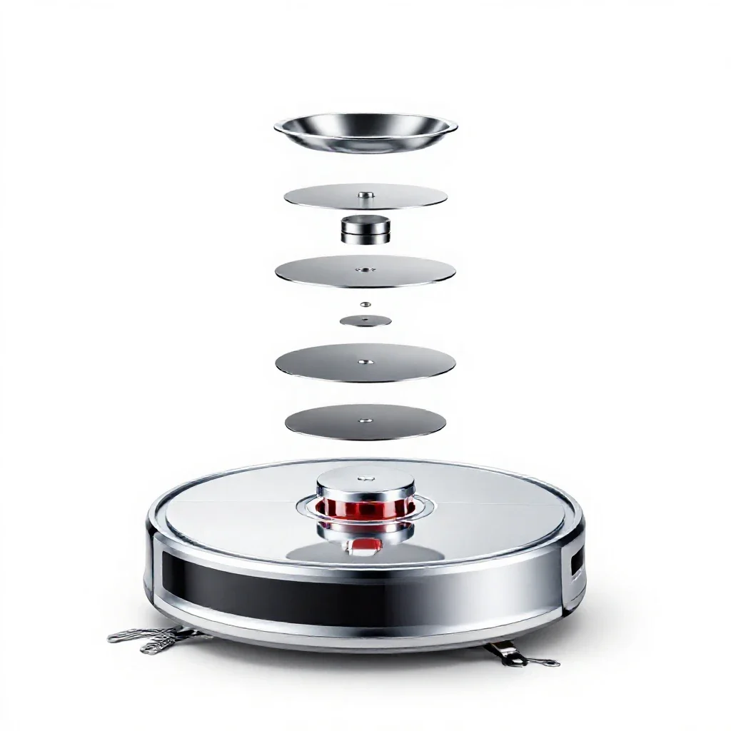 Robot vacuum isolated on a white background