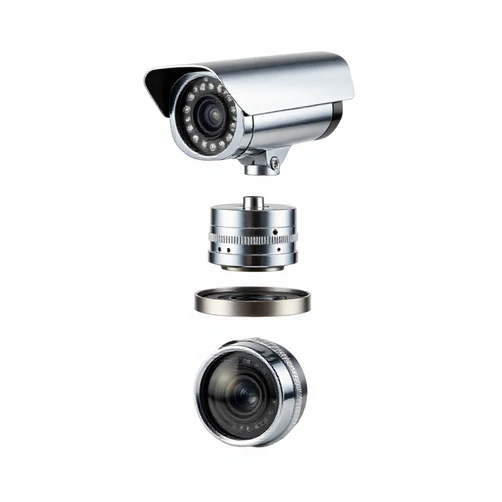 Security camera isolated on a white background