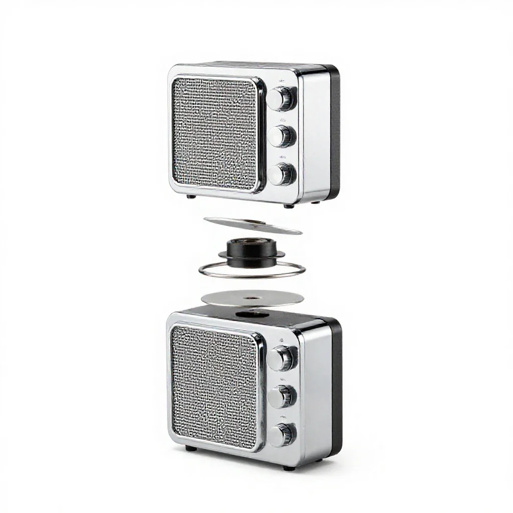 Shortwave radio isolated on a white background