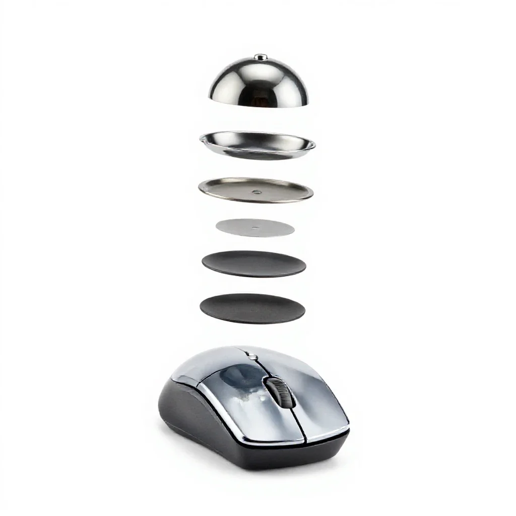 Vertical ergonomic mouse isolated on a white background