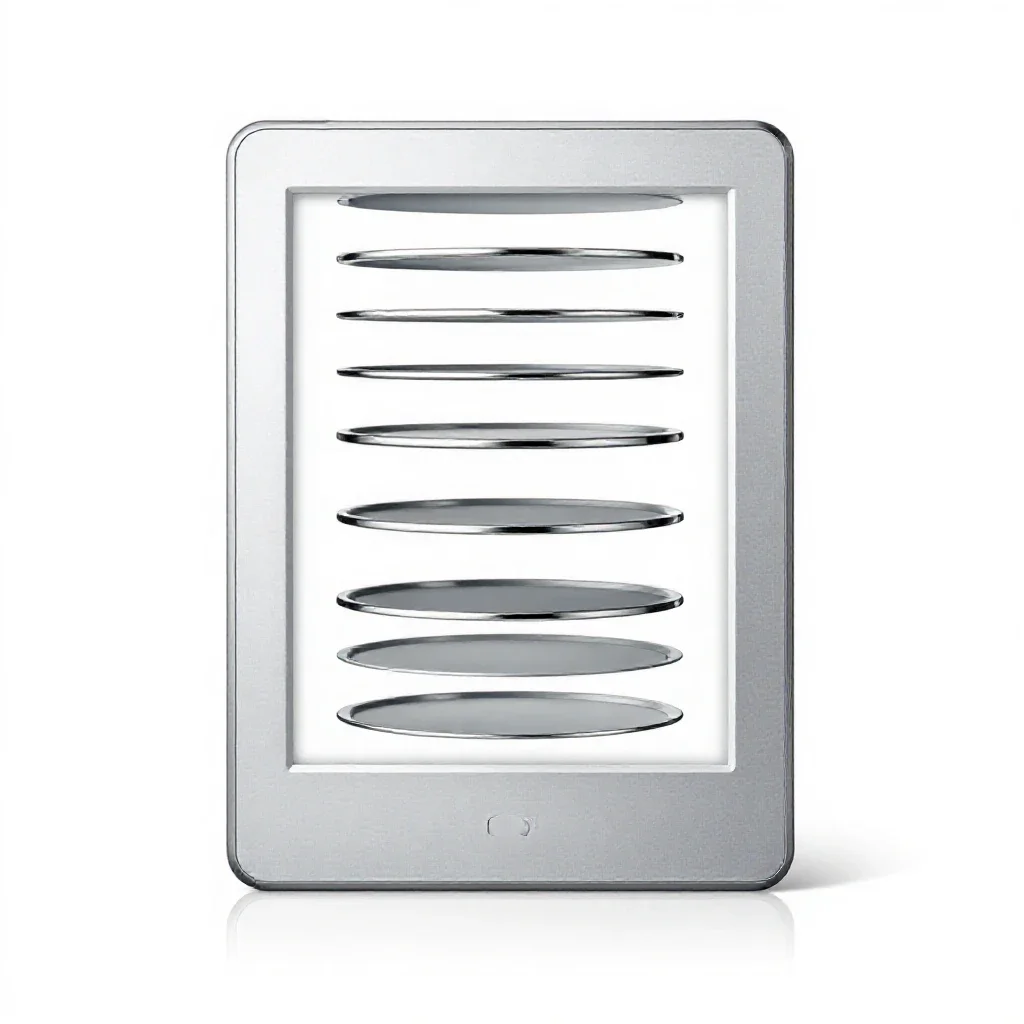 E-ink reader isolated on a white background