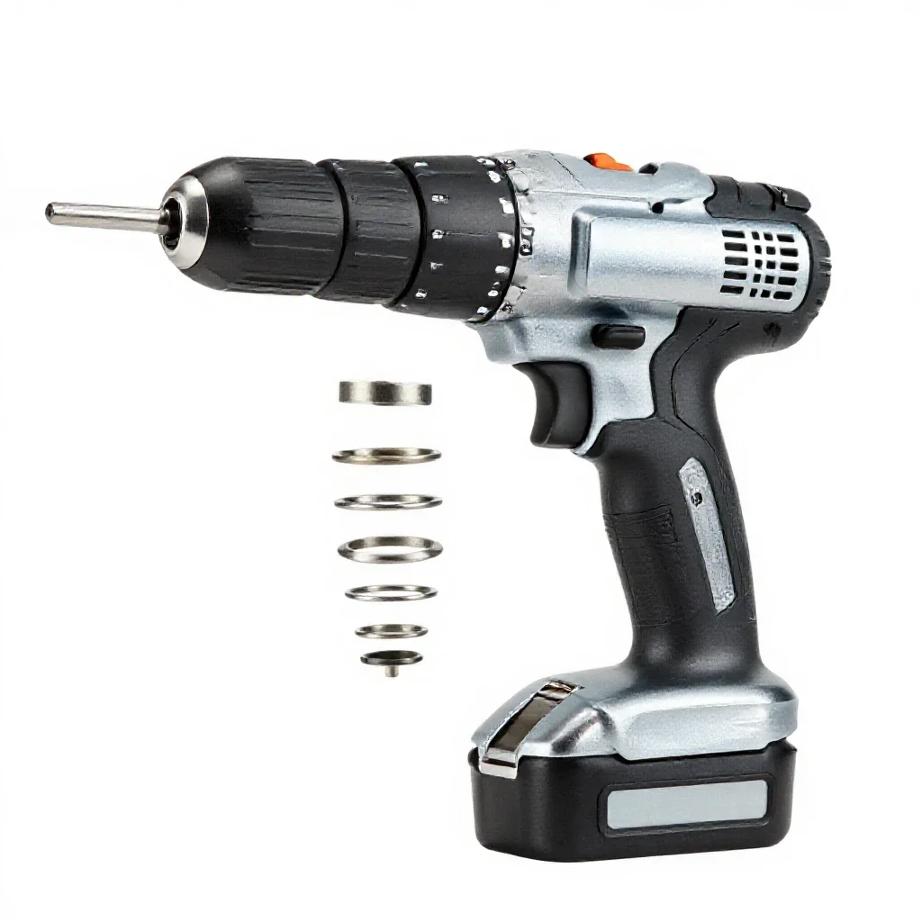Cordless power drill isolated on a white background