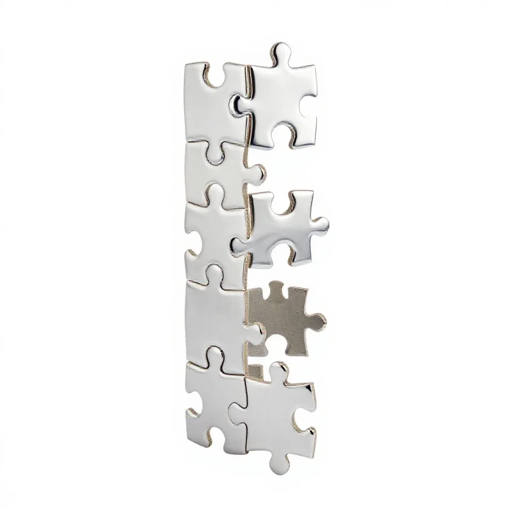 Jigsaw isolated on a white background