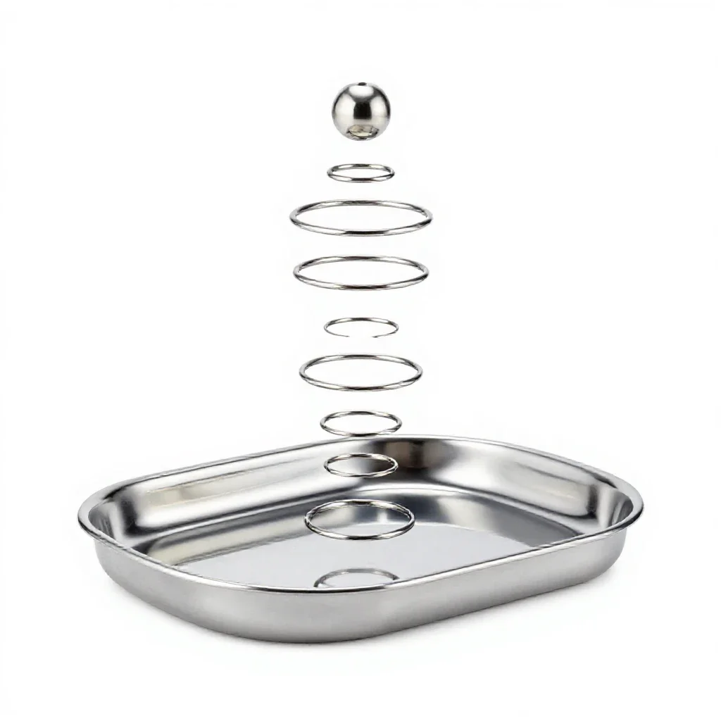 Magnetic parts tray isolated on a white background