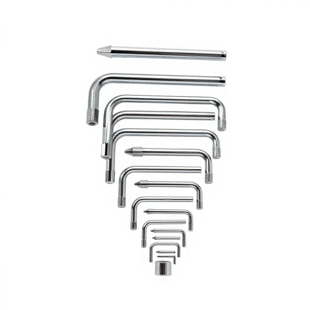Set of allen keys isolated on a white background