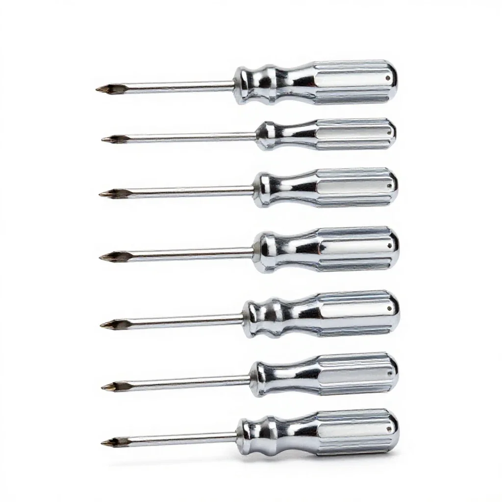 Set of screwdrivers isolated on a white background