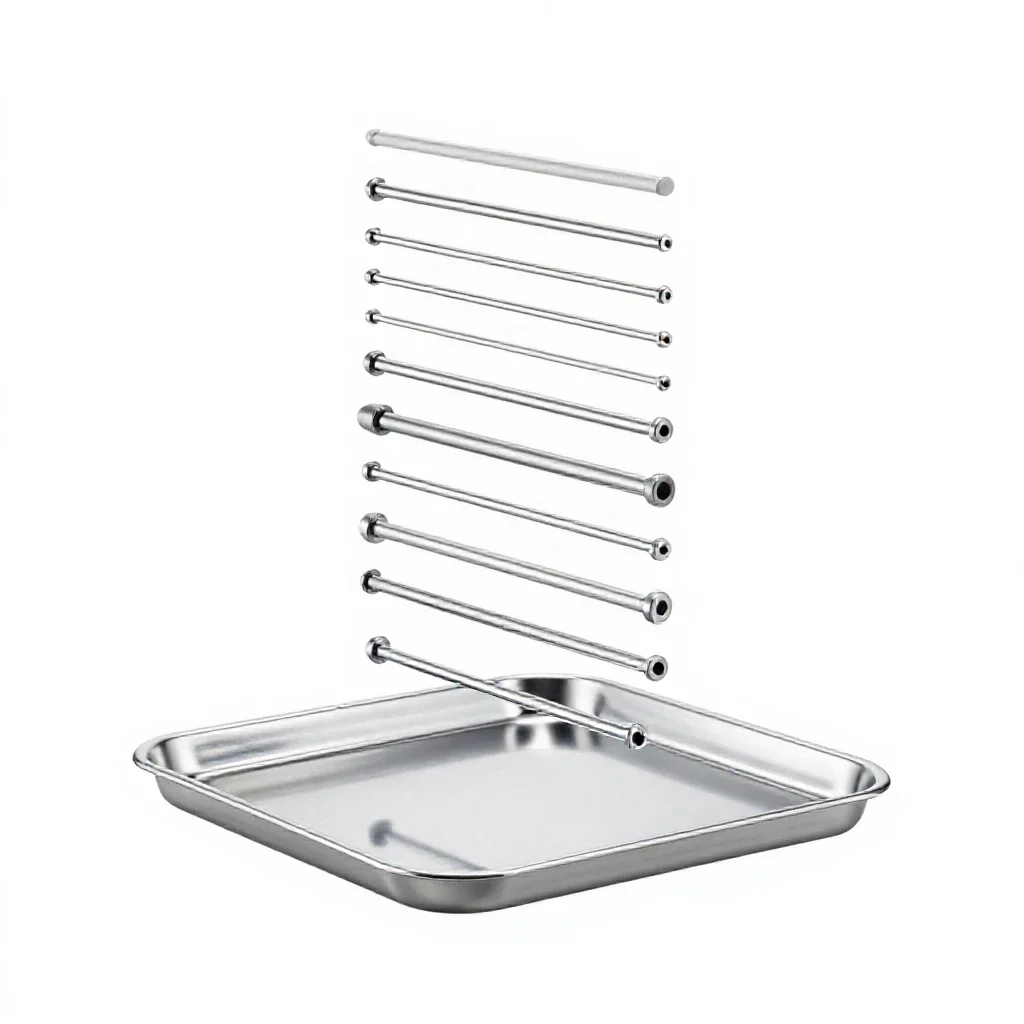 Toolbox with a cantilever tray isolated on a white background