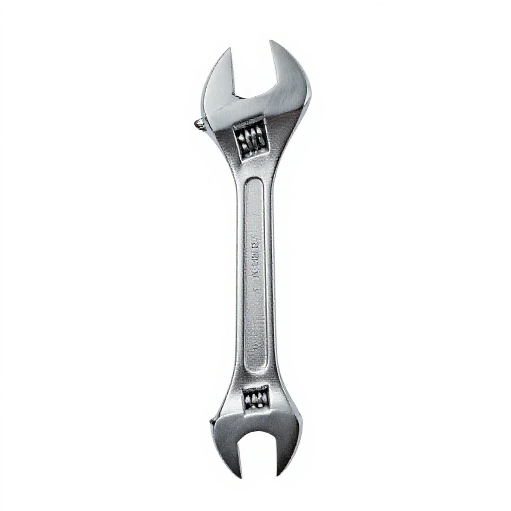 Adjustable wrench isolated on a white background