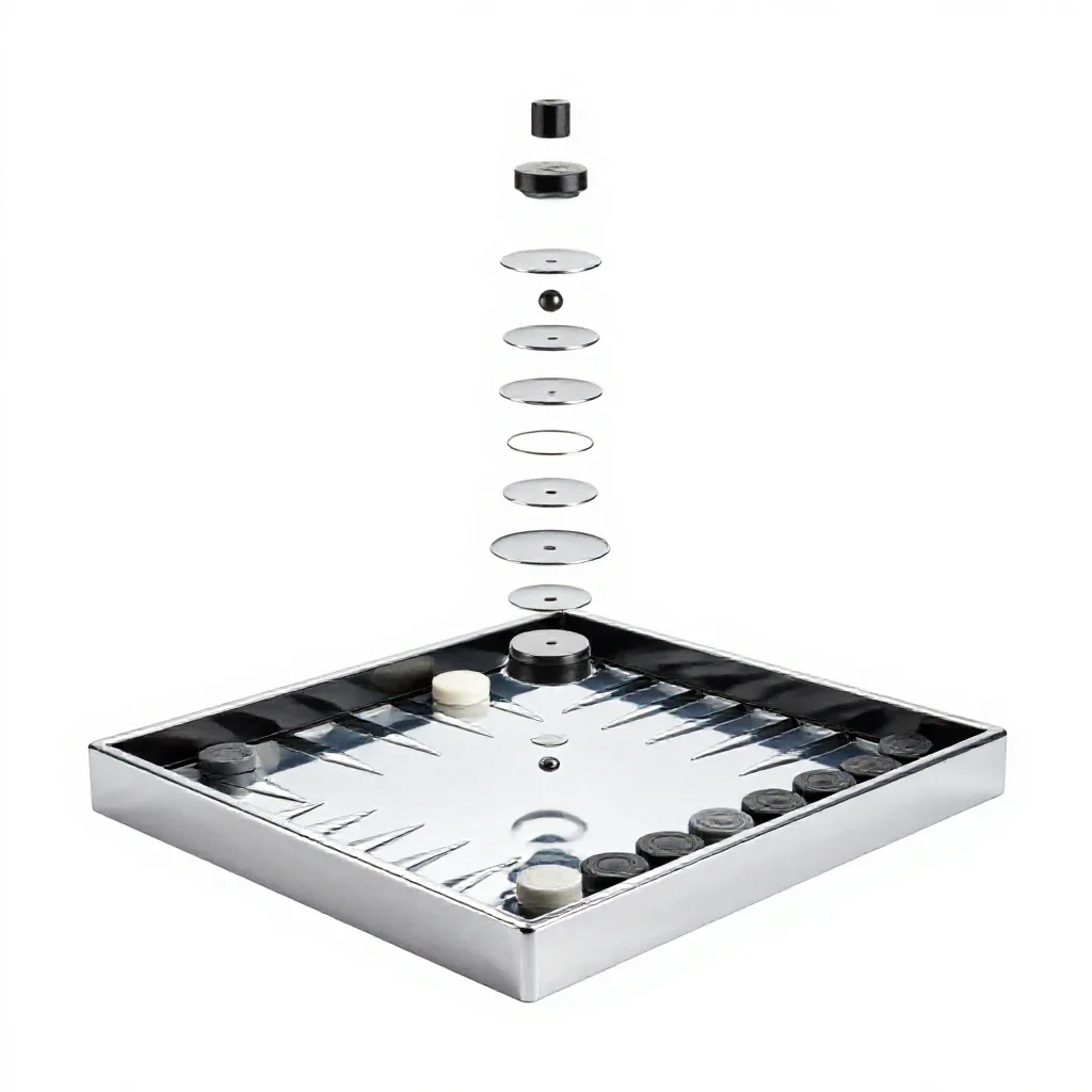 Backgammon board isolated on a white background