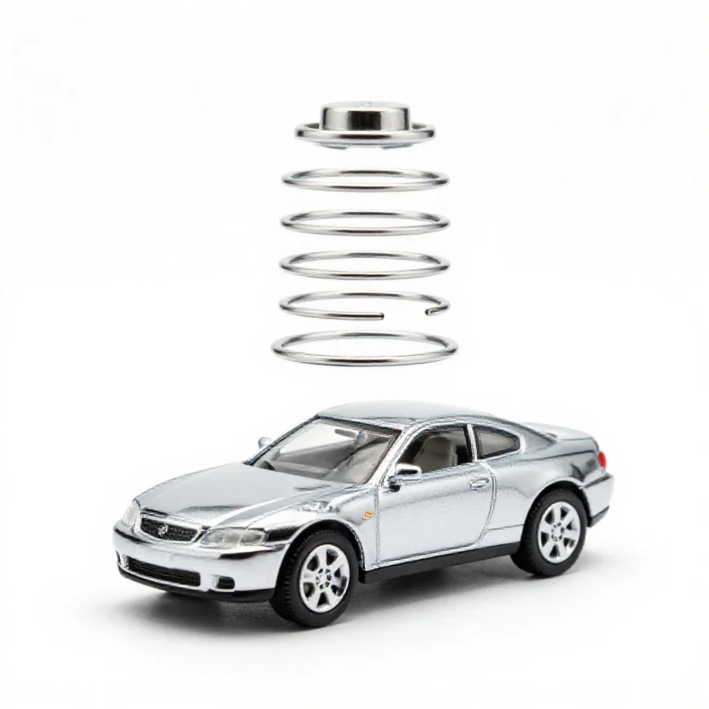 Die-cast toy car isolated on a white background