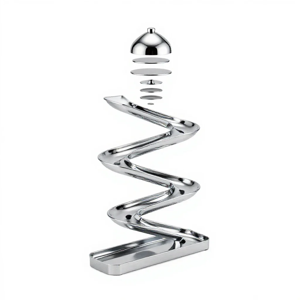 Marble run kit isolated on a white background