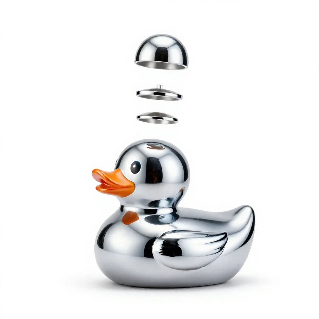 Rubber duck isolated on a white background