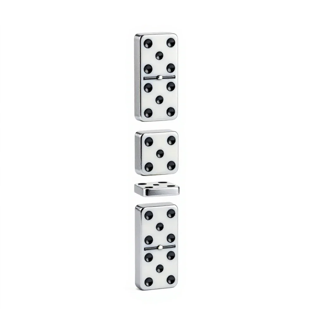 Set of dominoes isolated on a white background