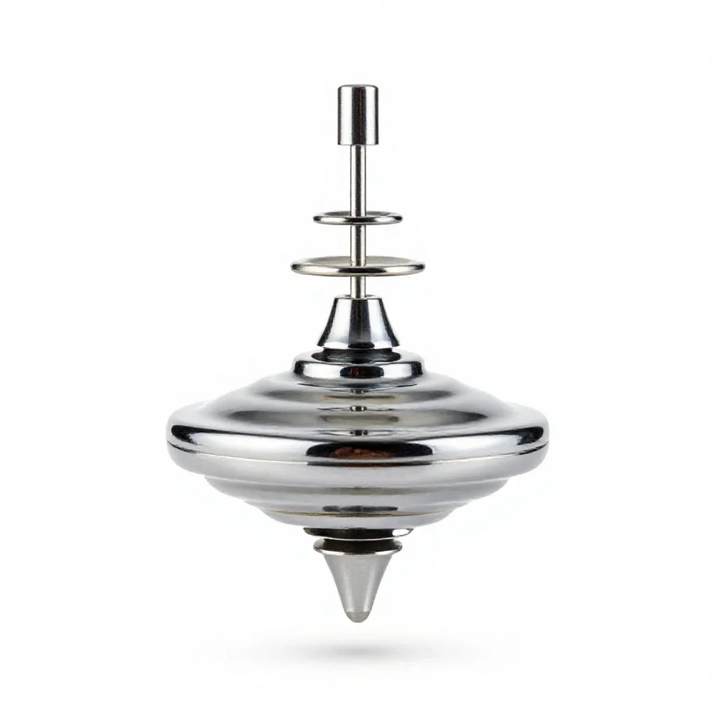 Spinning gyroscope isolated on a white background