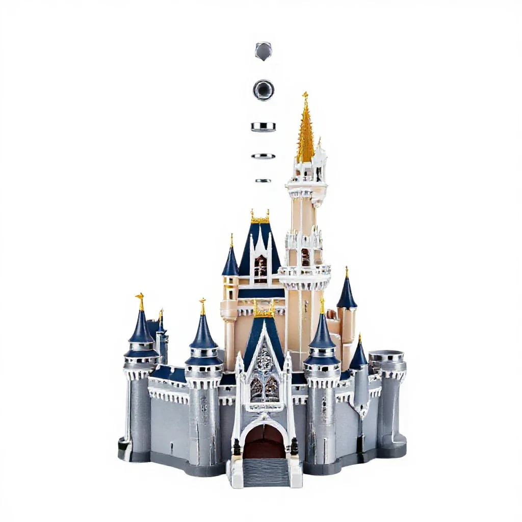 Toy castle isolated on a white background